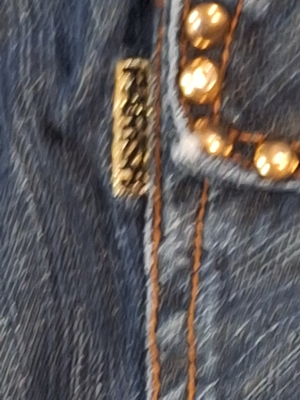 Parish Men's Straight-Leg Denim Jeans in Blue Flap Pocket Leather.Read.see Pocke - Picture 12 of 16